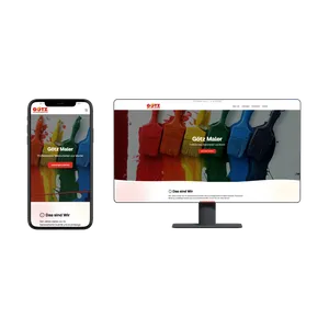 Mockup von der Webseite der Götz GmbH Malerfachbetrieb Bodenbeläge
